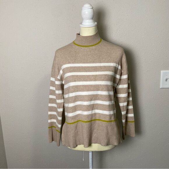 Tahari Super Soft Striped Mock Neck Tunic Sweater Women's Size Small - Picture 8 of 16